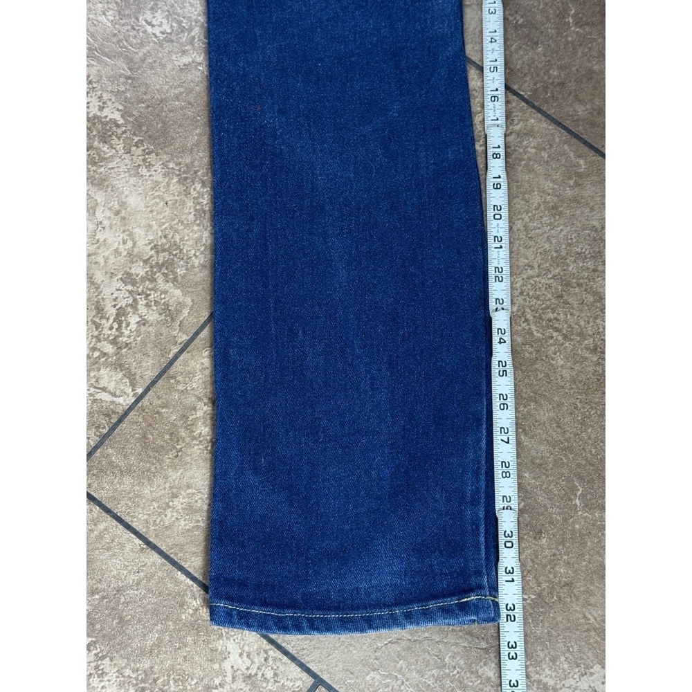 Vintage Lee Women's Dark Blue Jeans Size 9 Straight Leg Made in USA Denim - Picture 6 of 9